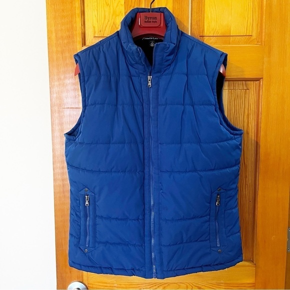 Kenneth Cole Jackets & Blazers - Kenneth Cole Women’s Blue Puffer Vest Sz L Fall Winter Outdoor Ski Skate